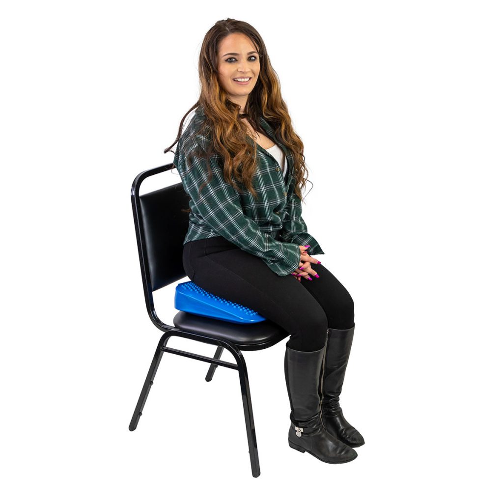 4 Simple Stretches using the CanDo® Sitting Wedge to Improve Posture while at work